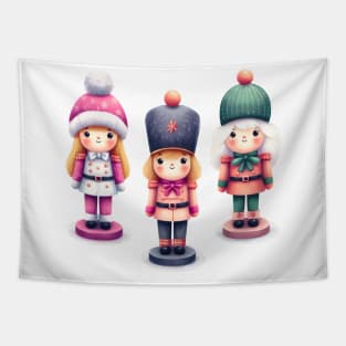 Pastel Christmas Nutcracker Dolls Girly Nutcrackers Tapestry