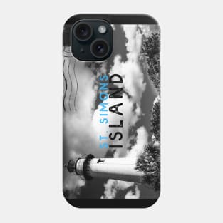 St. Simons Island Postcard b&w Phone Case