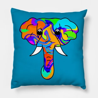 Colorful Elephant Pillow