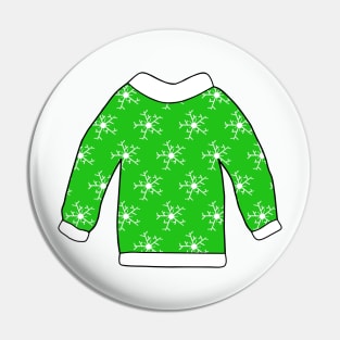 Green Ugly Holiday Sweater Pin