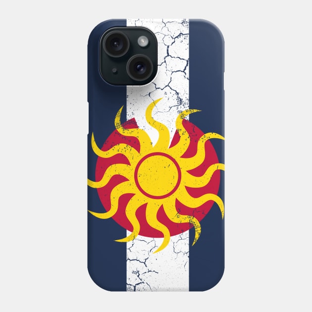 Colorado Flag Sun Phone Case by E