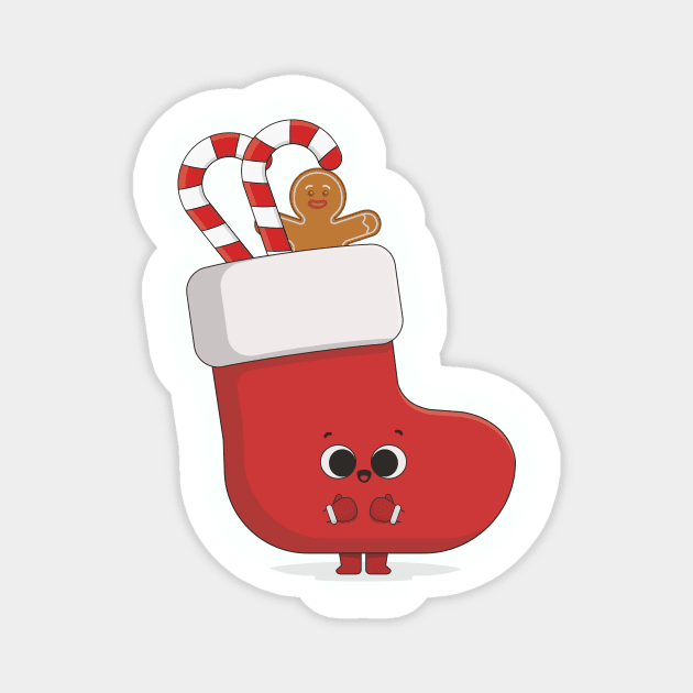 Cute Christmas sock Magnet by Raybble