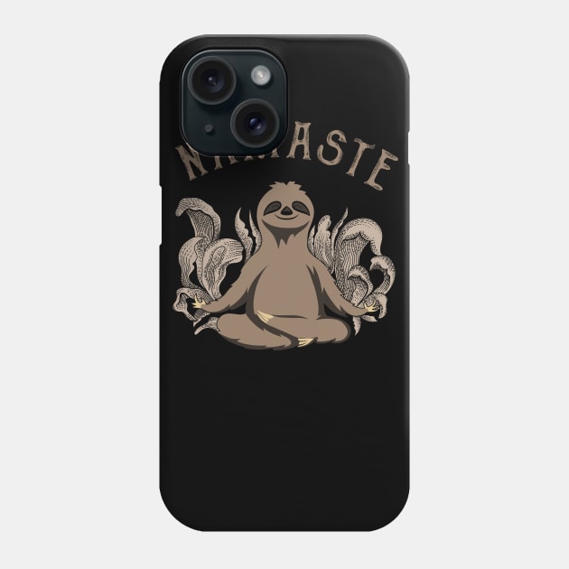 Yoga Namaste Sloth Phone Case by mybeautypets