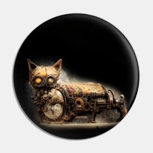 Dieselpunk cat artwork, steampunk cat artwork Pin