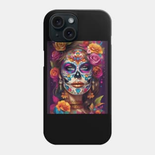 Dia de los Muertos Sugar Skull Beauty Phone Case