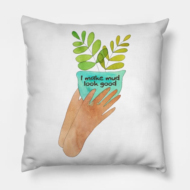 Handmade pottery pots Pillow by Teequeque