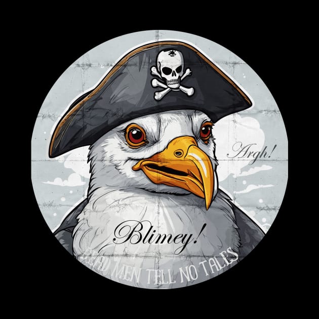 pirate seagull by Kingrocker Clothing