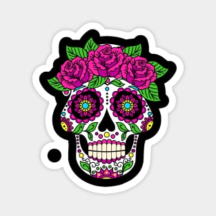 Flower Skull Floral Skeleton Magnet