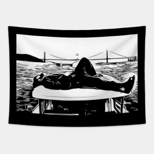 The captain on his boat Tapestry