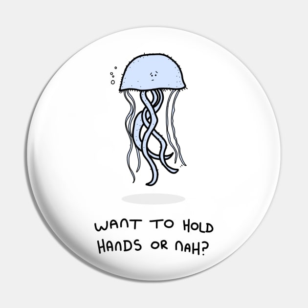 Grumpy Jellyfish Pin by grumpyanimals