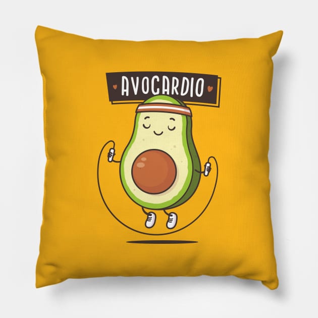 Avo Cardio - Avocado Workout Pillow by zoljo