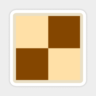 brown and tan checkerboard Magnet