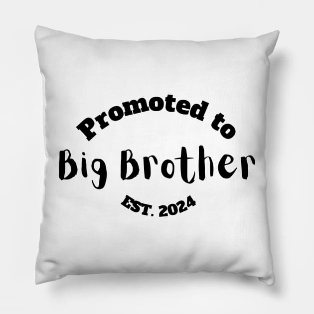 Promoted to Big Brother Est, 2024 Pillow by StudioPuffyBread