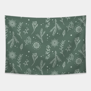 Christmas Seamless Pattern Simple green White Joy Pastel Gift Tapestry