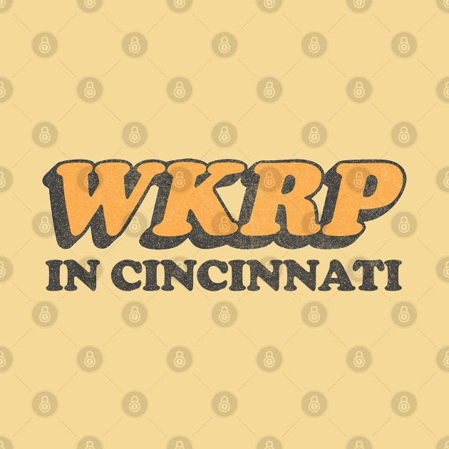 WKRP In Cincinnati Vintage-Style Faded Tribute Logo by DankFutura