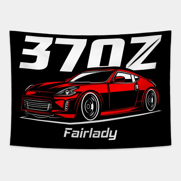 Racing Red 370Z JDM Tapestry by GoldenTuners