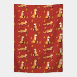 All the Foxes pattern Tapestry