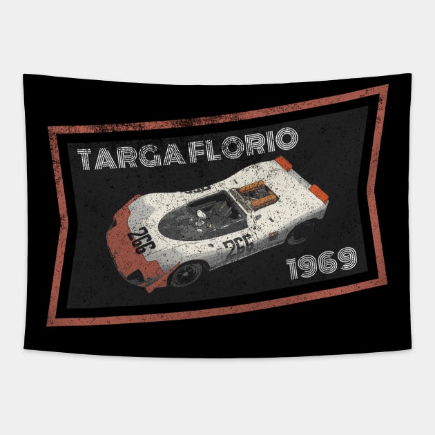 Targa Florio 1969 (Distressed) Tapestry by NeuLivery