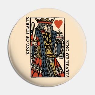 Classic Character of Playing Card King of Hearts Pin