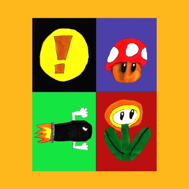 Video Game Powerups Design by Kids’ Drawings 