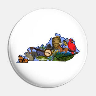 Kentucky State Symbols Pin