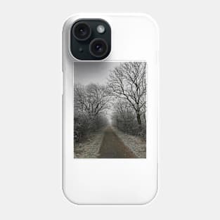 Frozen pathway in freezing fog Phone Case