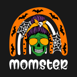 Momster Mom Skull Halloween Costume T-Shirt