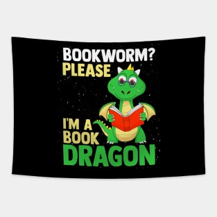 I'm A Book Dragon Book Lovers Tapestry