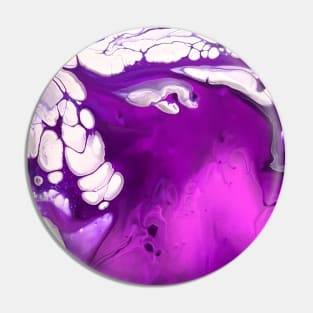 Purple/White Acrylic Pour Painting Pin