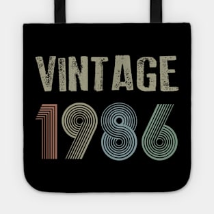 Vintage 1986 34th Birthday Gift Men Women Tote