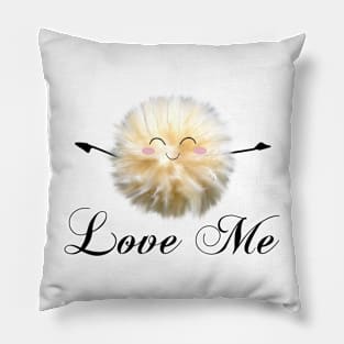 "Love me"  Fluff ball Pillow