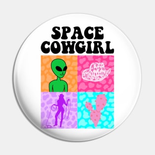 Space Cowgirl Bachelorette Party Rodeo Western Aesthetic Pin