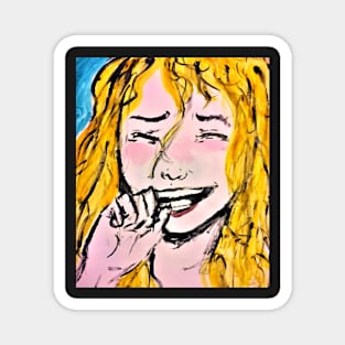 Laughing Girl Magnet