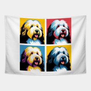 Old English Sheepdog Pop Art - Dog Lover Gifts Tapestry