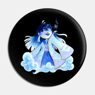 Yuki-onna performing snow magic Pin