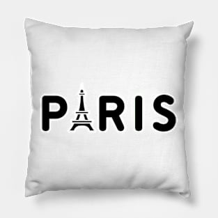 Paris black Pillow