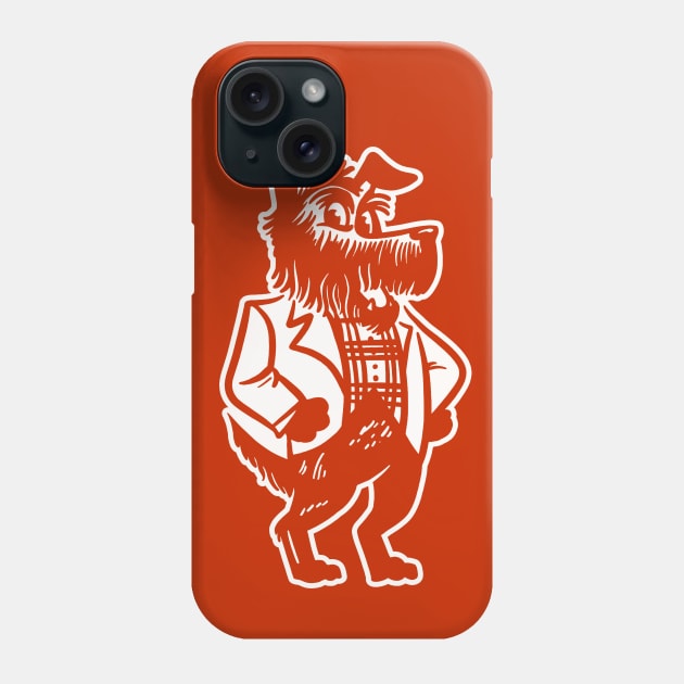 Carnegie Mellon Tartans - Simple White Mascot Phone Case by sombreroinc