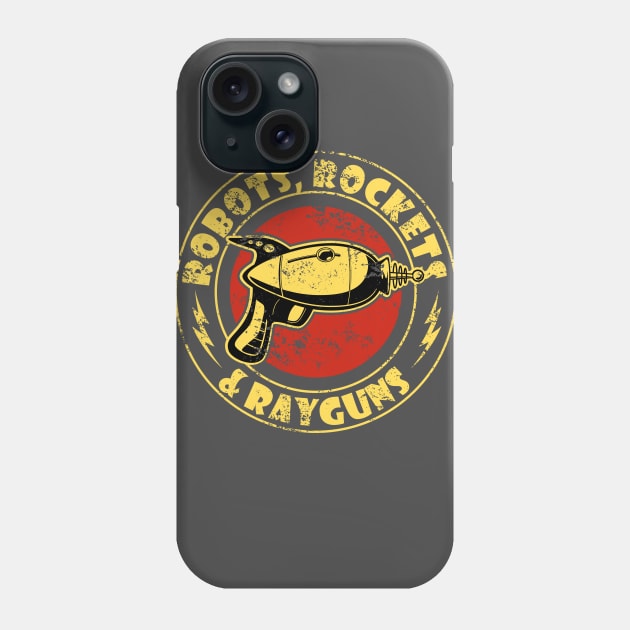 Robots, Rockets and Rayguns Phone Case by sfcubed