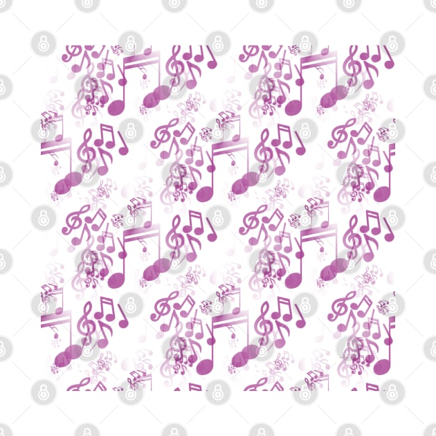 Purple music notes by CarolineArts