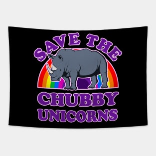 Save the Chubby Unicorns Tapestry