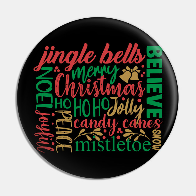 Download Merry Christmas Word Art Christian Holiday Pin Teepublic