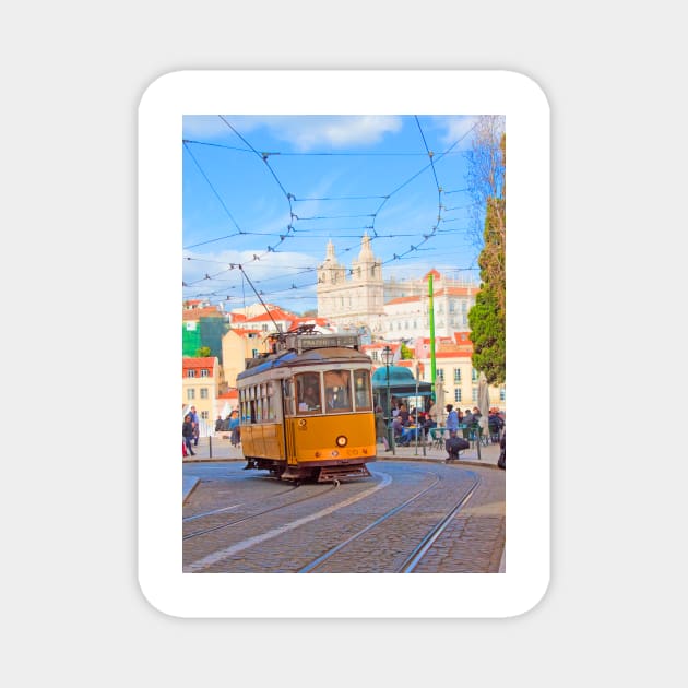 28. tram in Lisbon Magnet by terezadelpilar