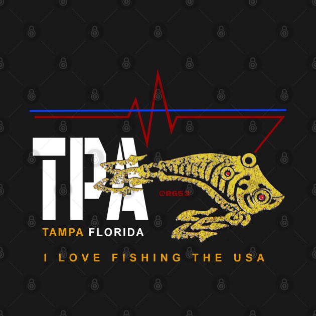 TPA, Tampa FL., i love fishing the USA by The Witness