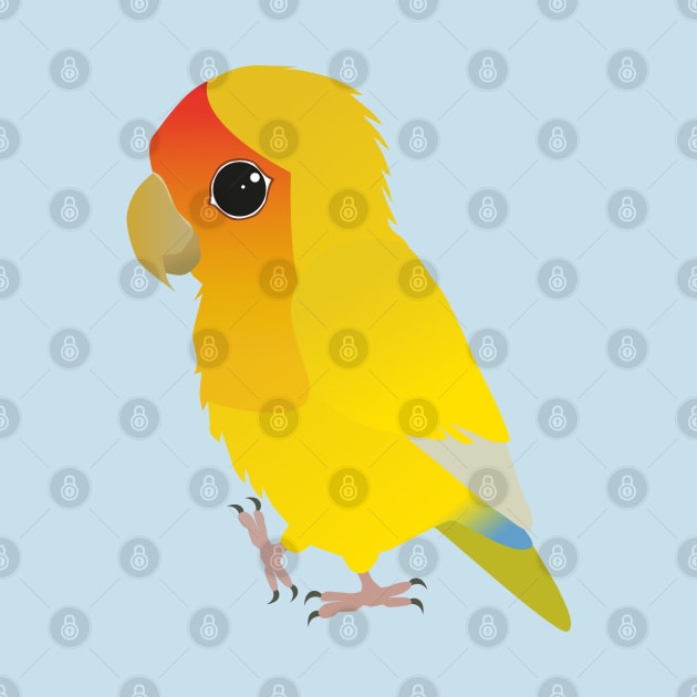 Cute yellow peach faced lovebird by Bwiselizzy