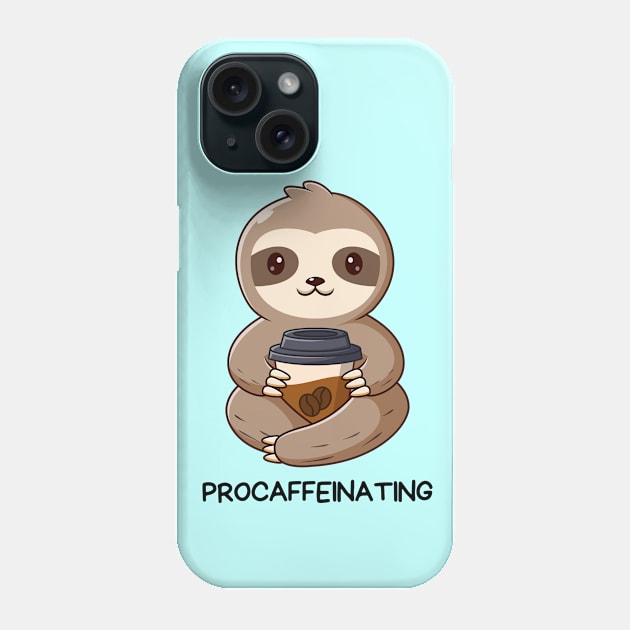 Procaffeinating | Procrastinator Coffee Pun Phone Case by Allthingspunny