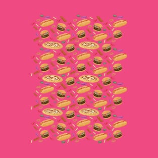 Fast Food Pattern T-Shirt