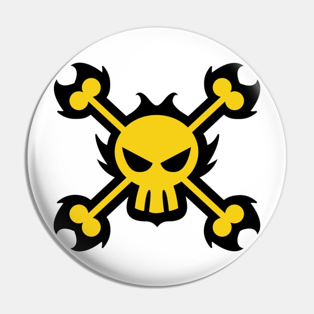 Pirate Skull and Crossbones Pin by markmurphycreative