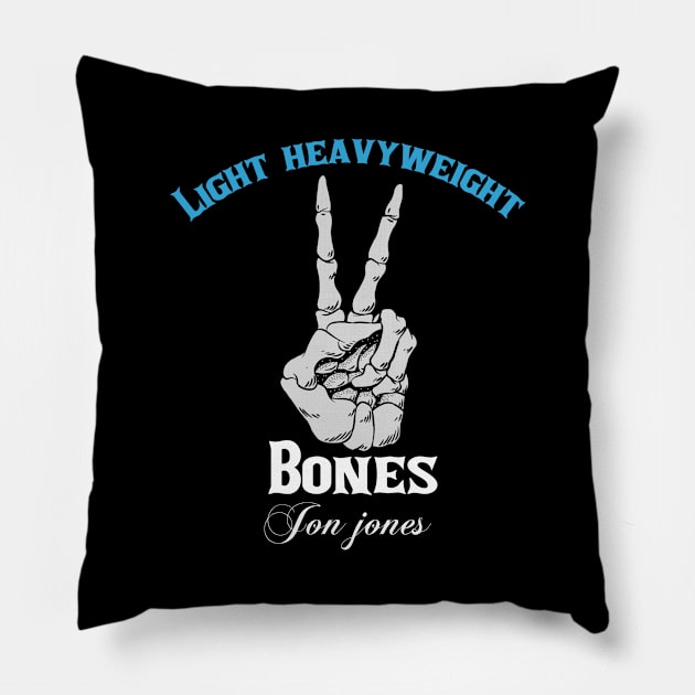 jon jones bones Pillow by FIFTY CLOTH