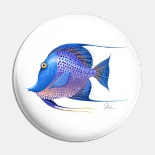 Blue Purple Angel Fish Pin