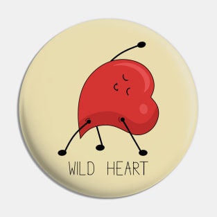 Cute cartoon heart streching out Pin